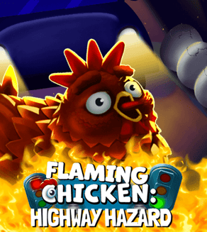 Flaming chicken highway hazard
